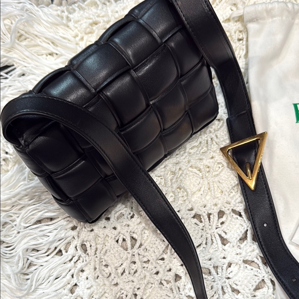 NWT Bottega Veneta Black Quilted Crossbody Bag - Picture 10 of 10